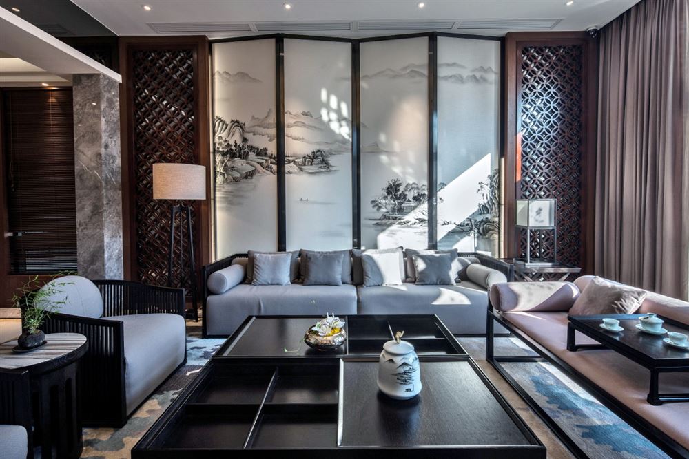 丽水龙庭160平方米四居-新中式风格家装设计室内米乐|米乐·m6（中国）官方网站