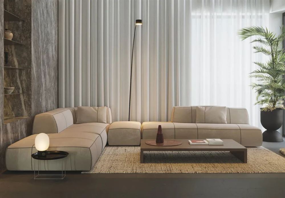 方直珑湖湾125平方米三居-现代极简风格家装设计室内米乐|米乐·m6（中国）官方网站