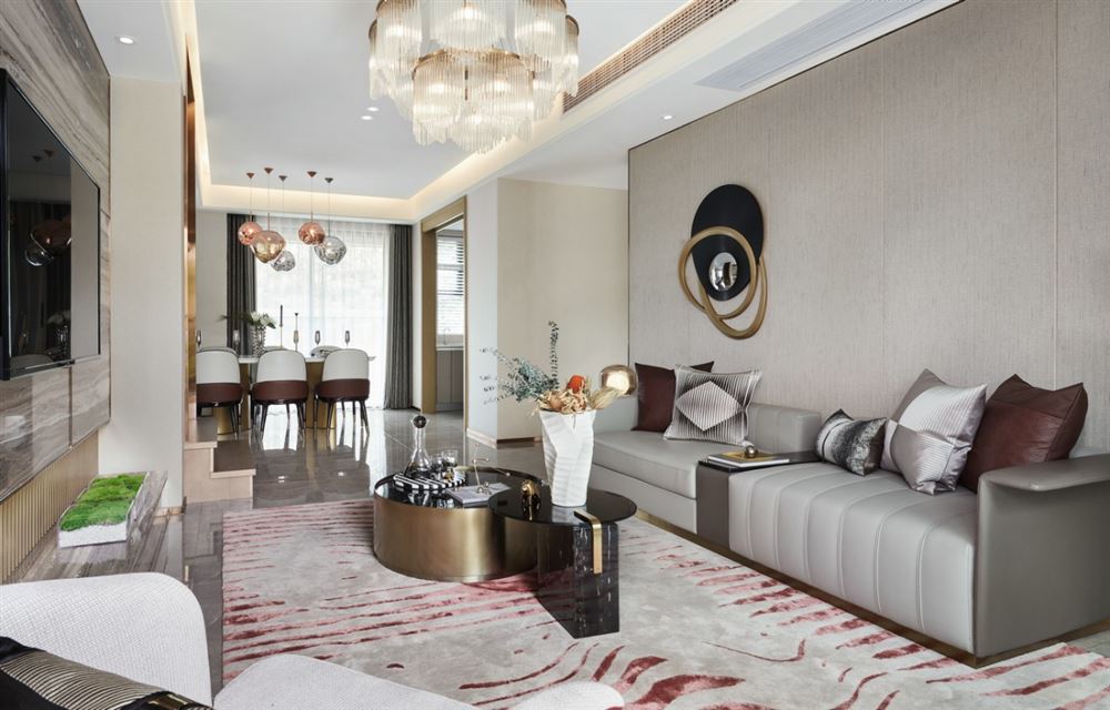 君汇熙庭112平方米三居-现代轻奢风格家装设计室内米乐|米乐·m6（中国）官方网站